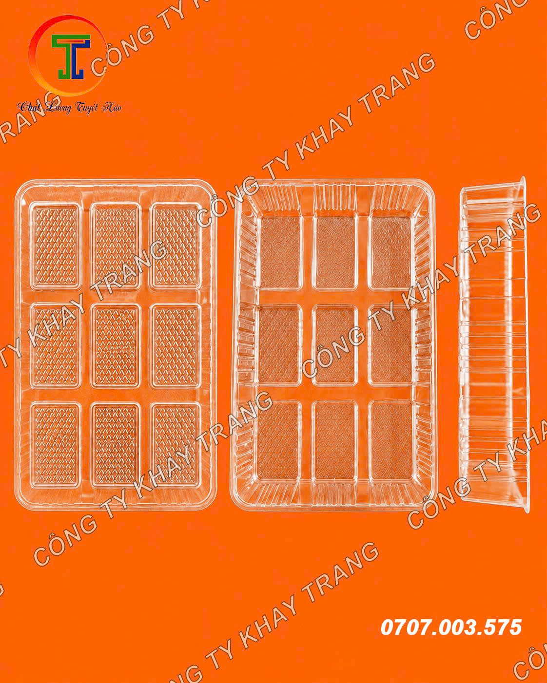 Khay nhựa nhiều ô chữ nhật
