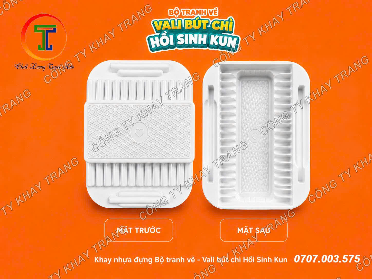 Khay nhựa đựng bút màu